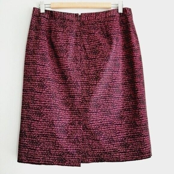 HALOGEN Pencil Skirt Abstract Pattern Black & Pink Sz 10 - Picture 4 of 6